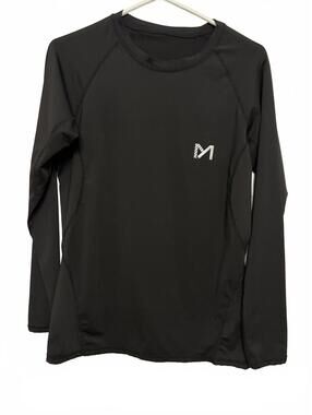 Black Long Sleeve Performance Shirt with Logo NO Tag fits like Large